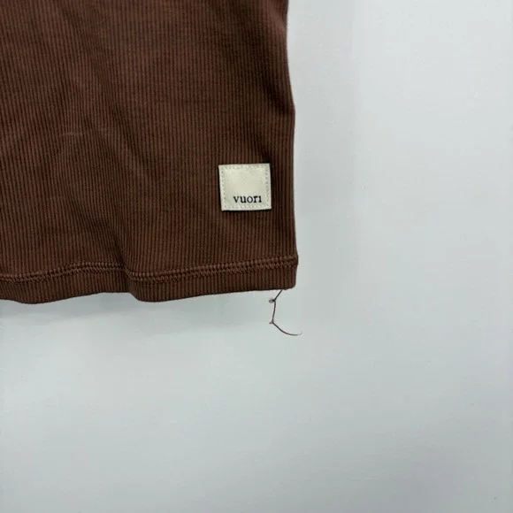 Vuori Pose Fitted Tee Women XSmall Ribbed Cropped Short Sleeve Pilates Yoga Soft - Picture 5 of 10